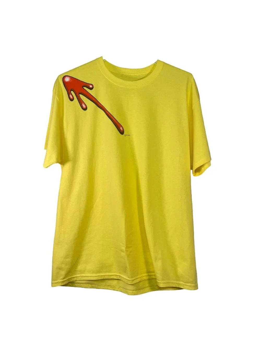 Marvel DC Comics Size XL Watchmen Clock Hand T Shirt Yellow Hanes Tag - Picture 1 of 6